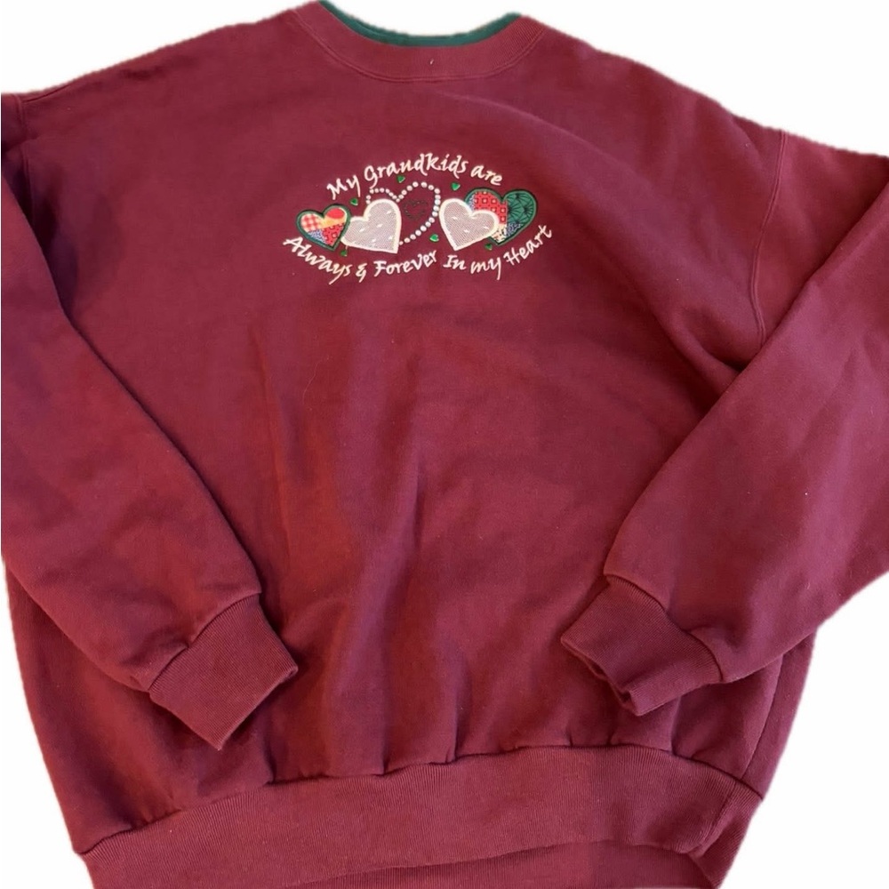 Vintage M&C Sportswear Women L My Grandkids in my heart pullover Sweatshirt